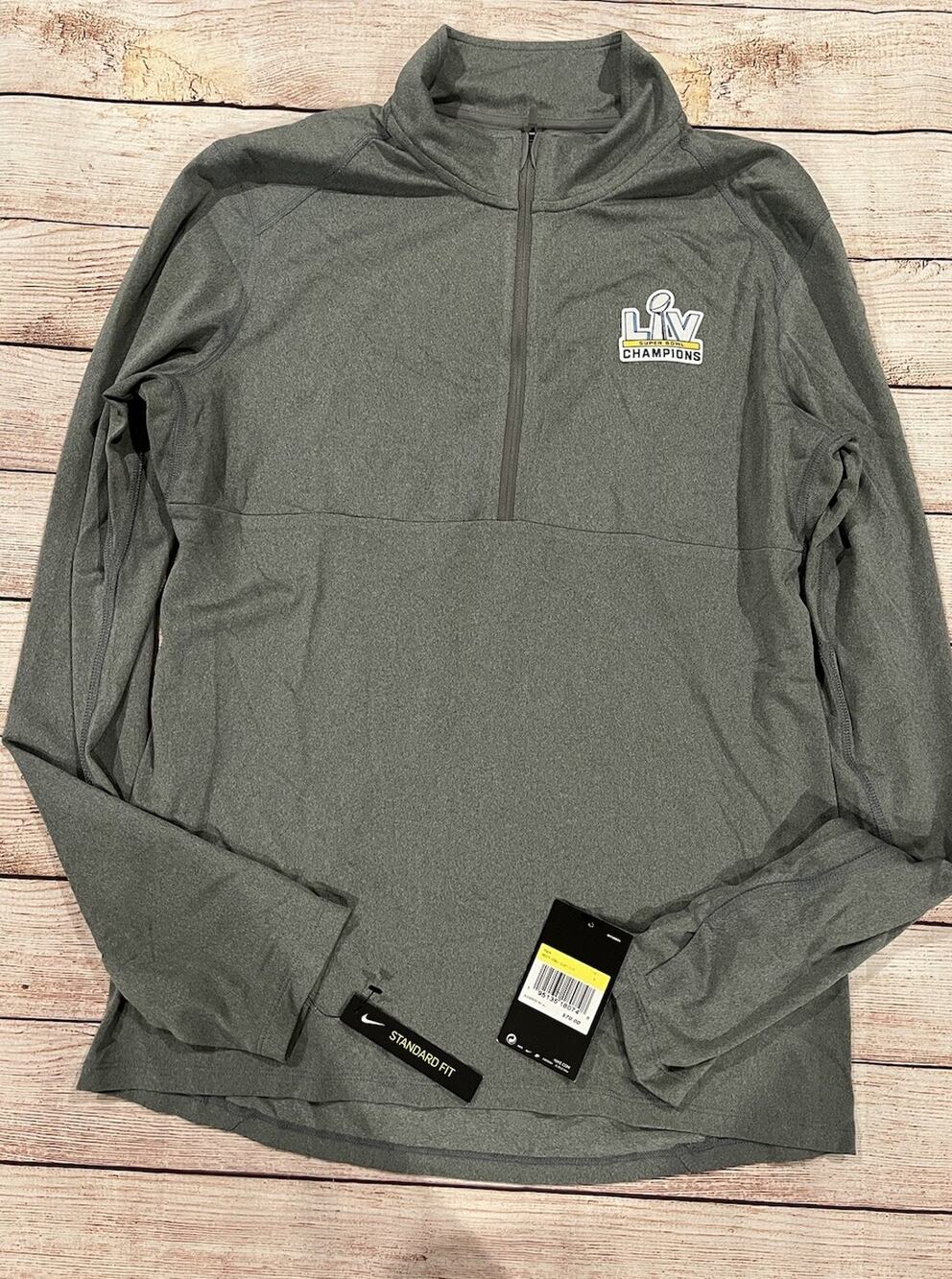 Men’s Small Super Bowl LIV Nike Zip Gay Pullover-New With Tags!